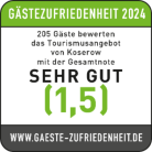 Siegel Gästezufriedenheit Sehr gut