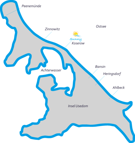Übersichtsgrafik Insel Usedom